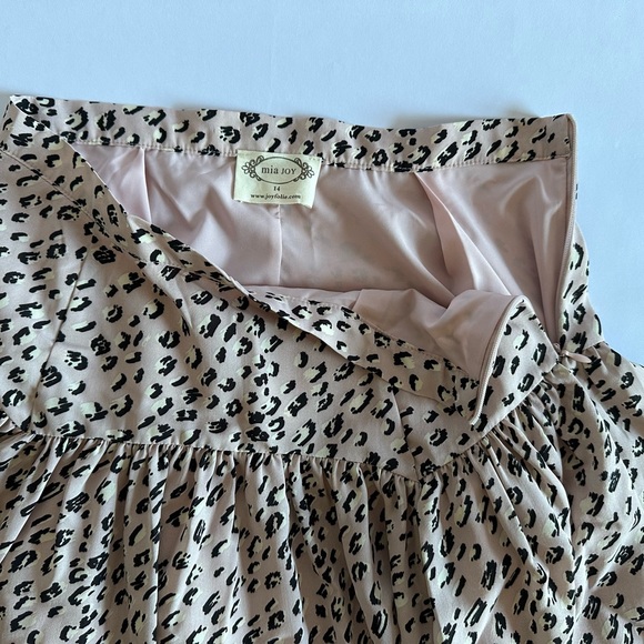 Joyfolie Mia Joy pink leopard print skirt size 14 - Picture 4 of 9